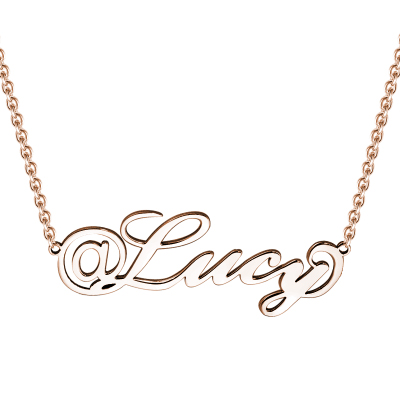 Name Necklace Rose Gold Plated