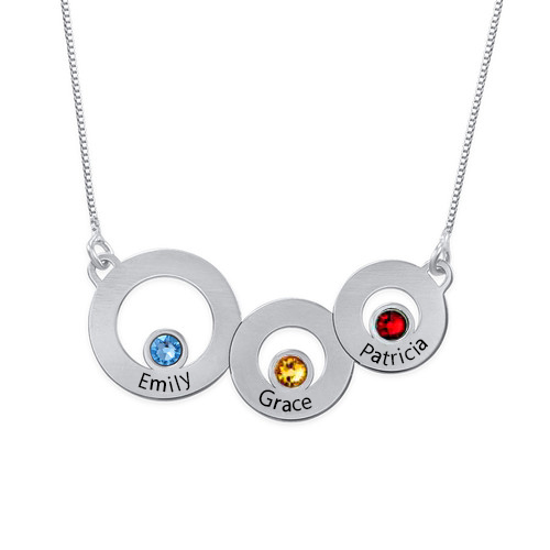 Classic Circles Necklace In Silver
