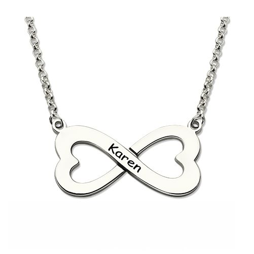 Infinity Heart-Shaped Name Necklace