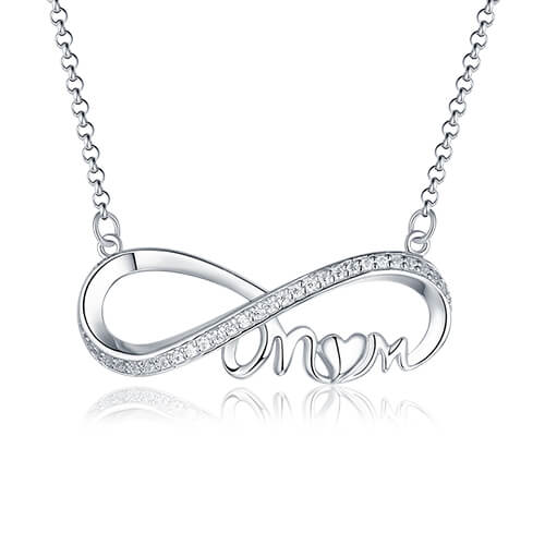 Custom Infinity Birthstone Necklace For Mother