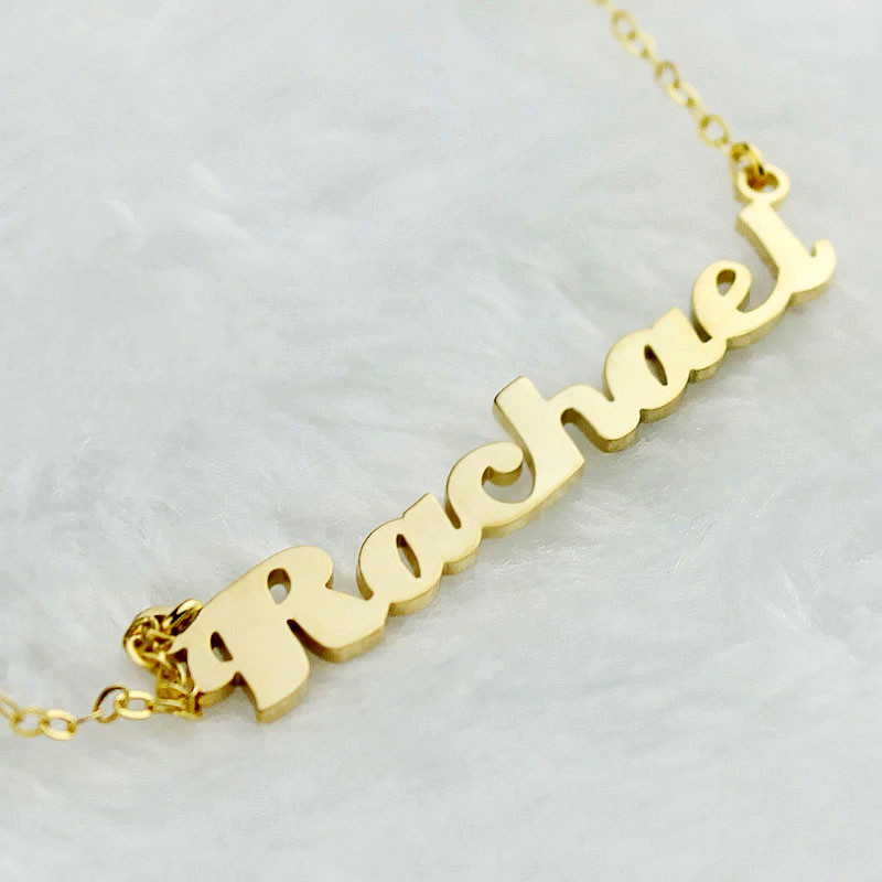Personalized Gold Plated Silver Necklace