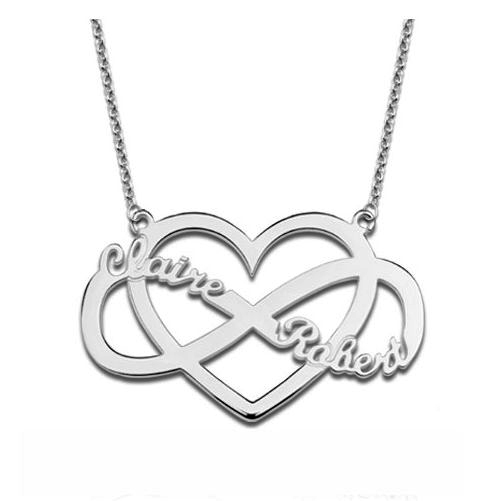 Infinity with Heart Name Necklace