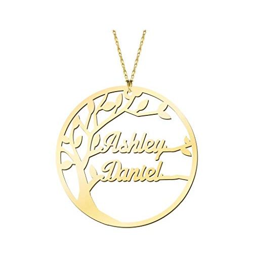 Personalized Family Name Necklace 18k Gold Plated