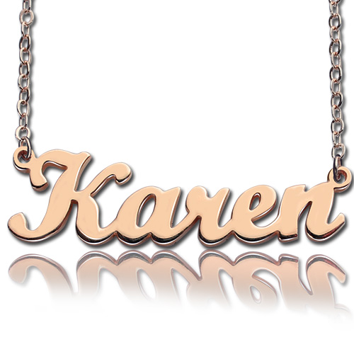 Rose Gold Karen Style Name Necklace