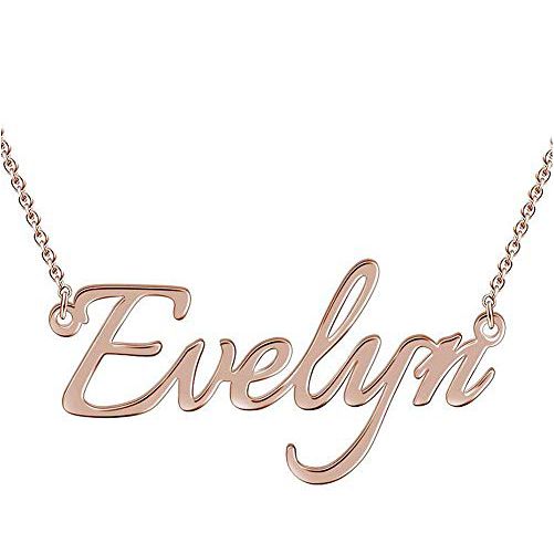 Personalized Name Necklace Rose Gold Plated