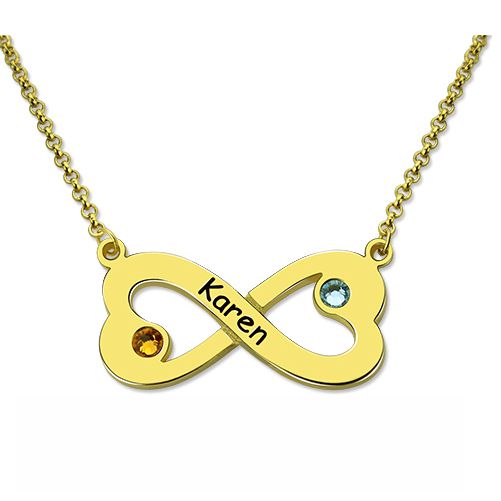 Infinity Heart Necklace - Gold Plated