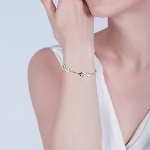 Infinity Mother's Bracelet Sterling Silver