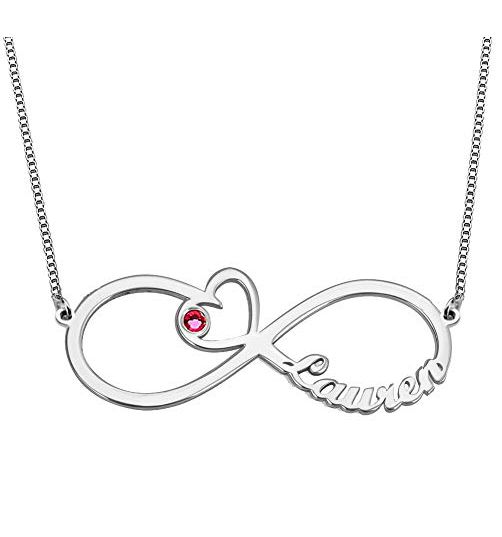 Infinity Classic Name Necklace Silver